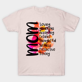 Trendy Mother's Day Best Mom Colorful Graphic Tops T-Shirt